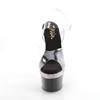 Pleaser - ADORE708PHRS Ankle strap sandal - Black/Transparent Product image